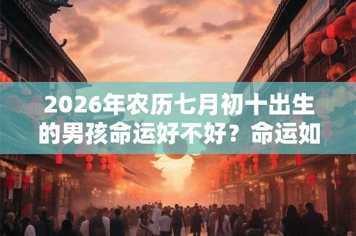 2026年农历七月初十出生的男孩命运好不好？命运如何？