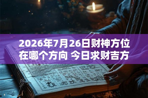 2026年7月26日财神方位在哪个方向 今日求财吉方查询