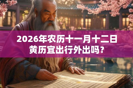 2026年农历十一月十二日黄历宜出行外出吗？