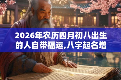 2026年农历四月初八出生的人自带福运,八字起名增强命格