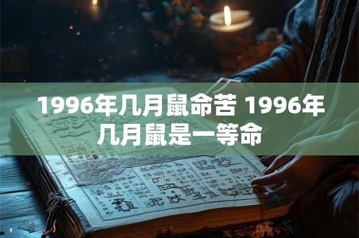 1996年几月鼠命苦 1996年几月鼠是一等命
