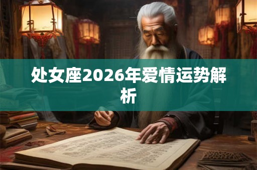 处女座2026年爱情运势解析