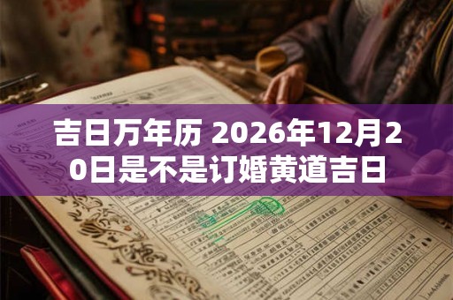 吉日万年历 2026年12月20日是不是订婚黄道吉日