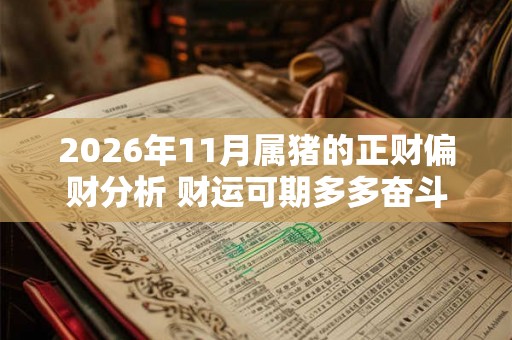 2026年11月属猪的正财偏财分析 财运可期多多奋斗