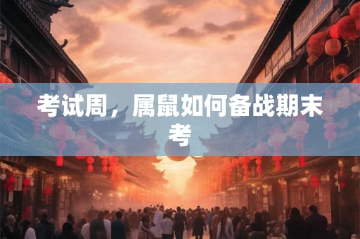 考试周，属鼠如何备战期末考