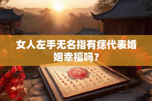 女人左手无名指有痣代表婚姻幸福吗？