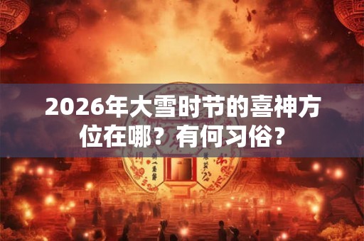 2026年大雪时节的喜神方位在哪？有何习俗？