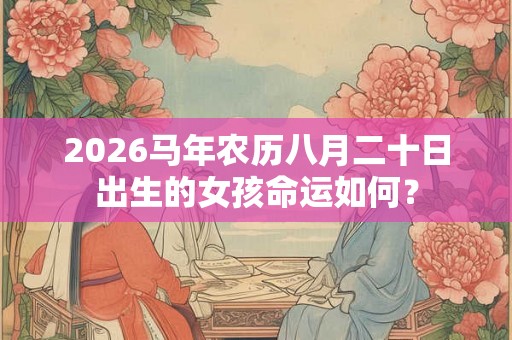 2026马年农历八月二十日出生的女孩命运如何？