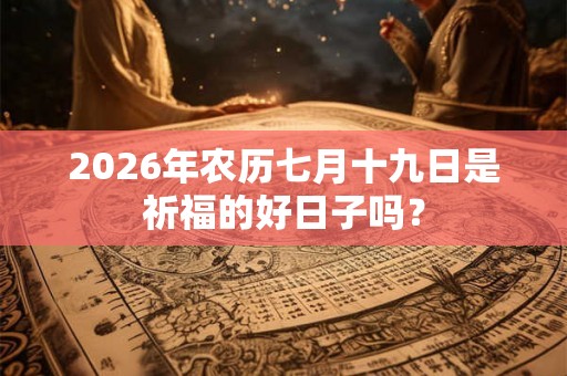 2026年农历七月十九日是祈福的好日子吗？