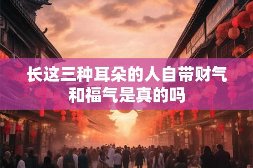 长这三种耳朵的人自带财气和福气是真的吗 长这三种耳朵的人自带财气和福气是真的吗
