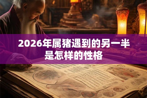 2026年属猪遇到的另一半是怎样的性格