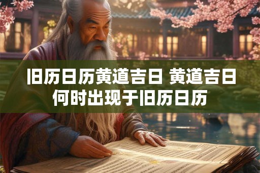 旧历日历黄道吉日 黄道吉日何时出现于旧历日历