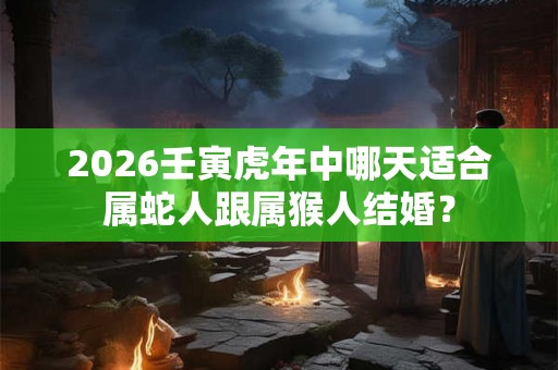 2026壬寅虎年中哪天适合属蛇人跟属猴人结婚？