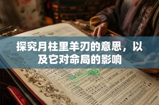 探究月柱里羊刃的意思，以及它对命局的影响