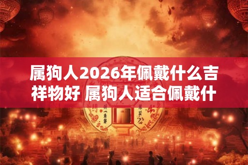 属狗人2026年佩戴什么吉祥物好 属狗人适合佩戴什么