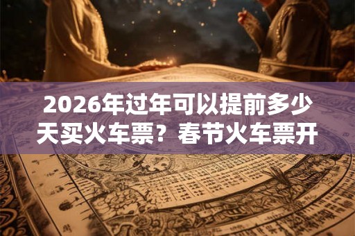 2026年过年可以提前多少天买火车票?春节火车票开售时间? 2026年过年可以提前多少天买火车票?春节火车票开售时间?