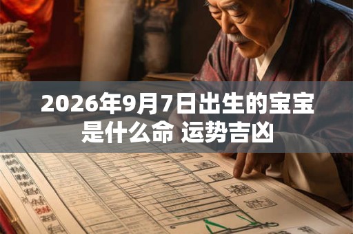 2026年9月7日出生的宝宝是什么命 运势吉凶