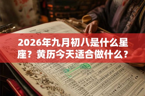 2026年九月初八是什么星座？黄历今天适合做什么？
