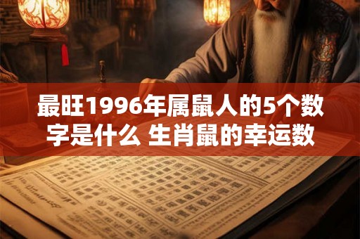 最旺1996年属鼠人的5个数字是什么 生肖鼠的幸运数字查询 最旺1996年属鼠人的5个数字是什么 生肖鼠的幸运数字查询