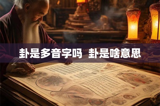 卦是多音字吗  卦是啥意思
