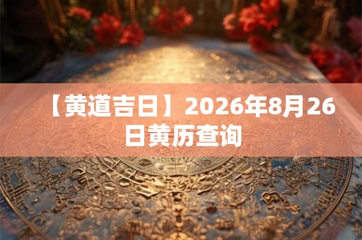 【黄道吉日】2026年8月26日黄历查询