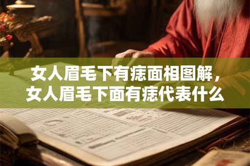 女人眉毛下有痣面相图解，女人眉毛下面有痣代表什么？