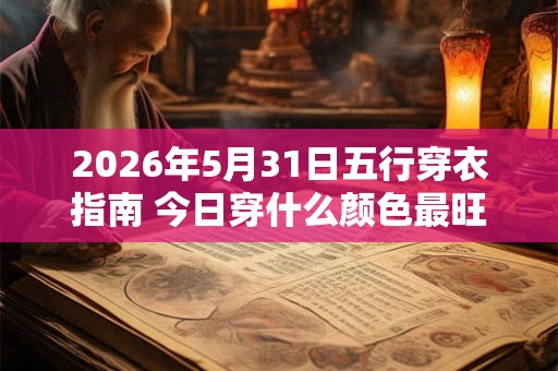 2026年5月31日五行穿衣指南 今日穿什么颜色最旺运