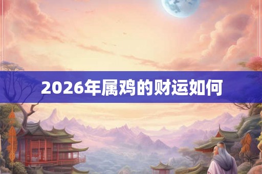 2026年属鸡的财运如何 2026年属鸡的财运如何