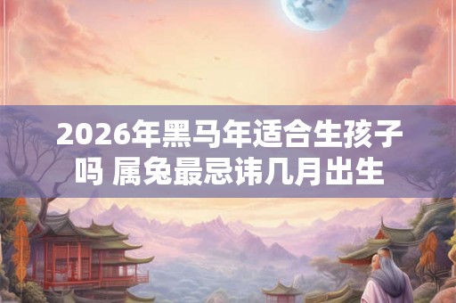 2026年黑马年适合生孩子吗 属兔最忌讳几月出生