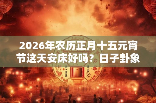 2026年农历正月十五元宵节这天安床好吗？日子卦象如何？