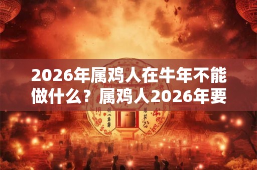 2026年属鸡人在牛年不能做什么？属鸡人2026年要远离什么属相？