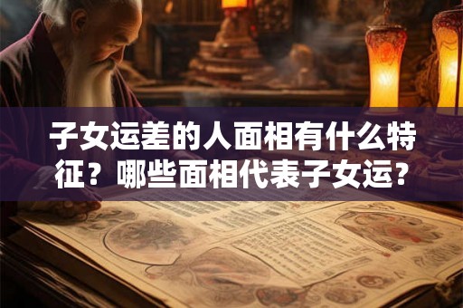 子女运差的人面相有什么特征?哪些面相代表子女运? 子女运差的人面相有什么特征?哪些面相代表子女运?