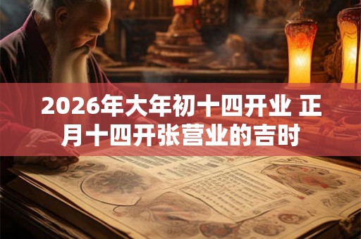 2026年大年初十四开业 正月十四开张营业的吉时