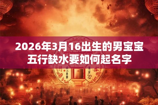 2026年3月16出生的男宝宝五行缺水要如何起名字