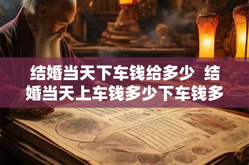 结婚当天下车钱给多少  结婚当天上车钱多少下车钱多少