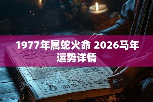 1977年属蛇火命 2026马年运势详情