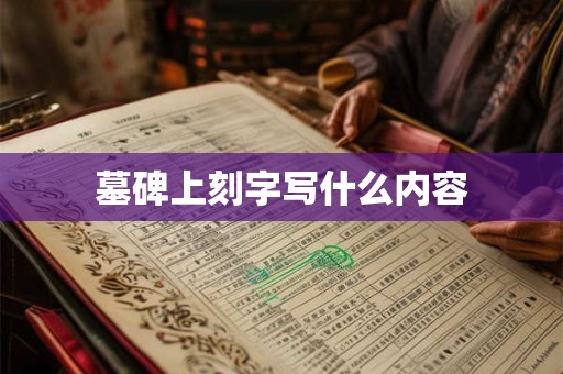 墓碑上刻字写什么内容