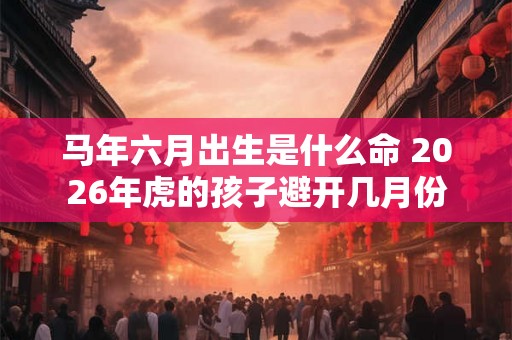 马年六月出生是什么命 2026年虎的孩子避开几月份