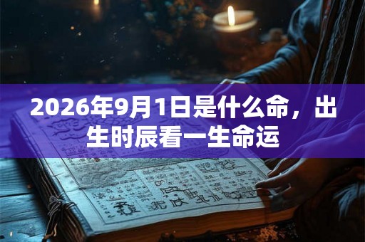 2026年9月1日是什么命，出生时辰看一生命运