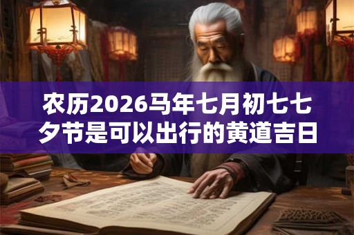农历2026马年七月初七七夕节是可以出行的黄道吉日吗？