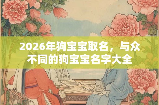 2026年狗宝宝取名,与众不同的狗宝宝名字大全 2026年狗宝宝取名,与众不同的狗宝宝名字大全
