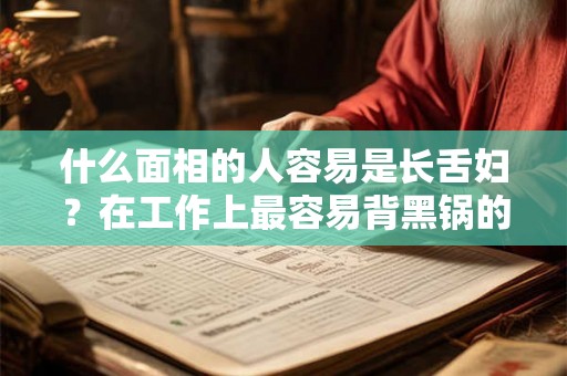 什么面相的人容易是长舌妇？在工作上最容易背黑锅的面相？