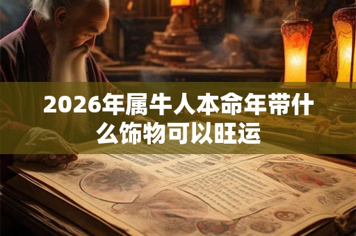 2026年属牛人本命年带什么饰物可以旺运