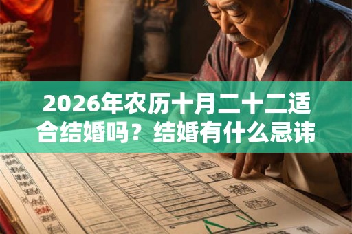 2026年农历十月二十二适合结婚吗？结婚有什么忌讳？