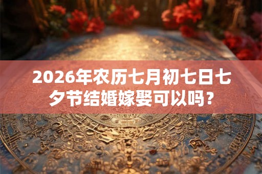 2026年农历七月初七日七夕节结婚嫁娶可以吗? 2026年农历七月初七日七夕节结婚嫁娶可以吗?