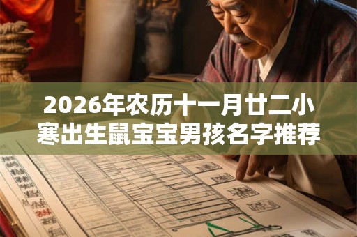 2026年农历十一月廿二小寒出生鼠宝宝男孩名字推荐 2026年农历十一月廿二小寒出生鼠宝宝男孩名字推荐