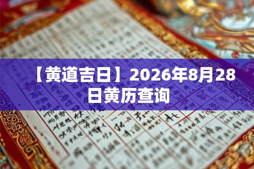 【黄道吉日】2026年8月28日黄历查询 【黄道吉日】2026年8月28日黄历查询