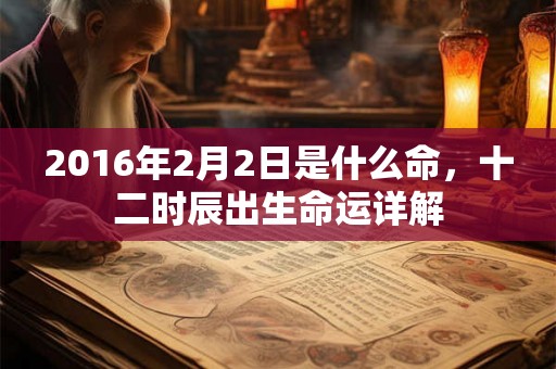 2016年2月2日是什么命，十二时辰出生命运详解