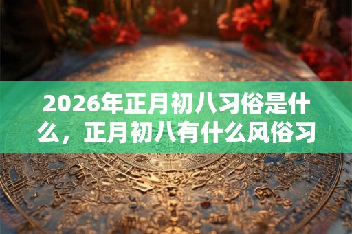 2026年正月初八习俗是什么，正月初八有什么风俗习惯？