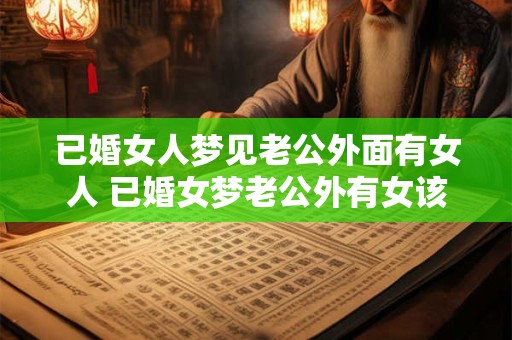 已婚女人梦见老公外面有女人 已婚女梦老公外有女该如何解